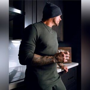 Dixxon Flannel Company XL OD Green Waffle Knit Long Sleeve NWT